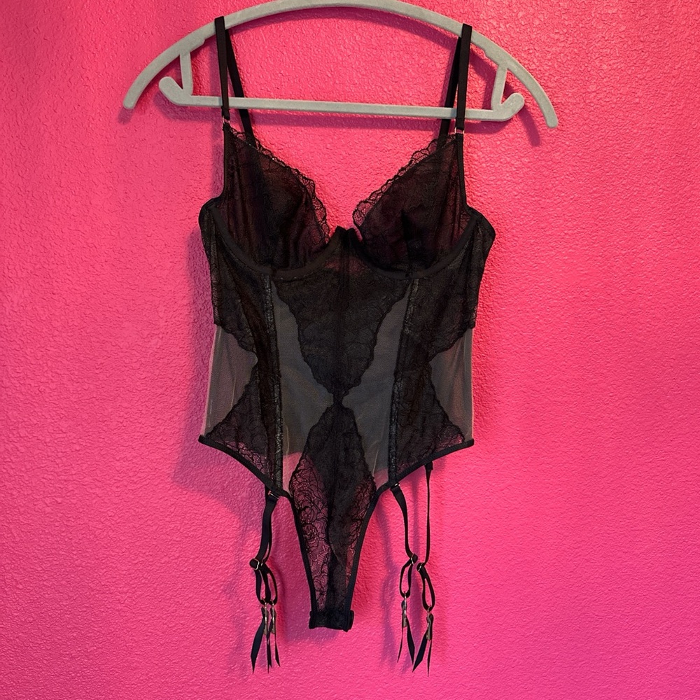Savage X Fenty Black Lace Bodysuit